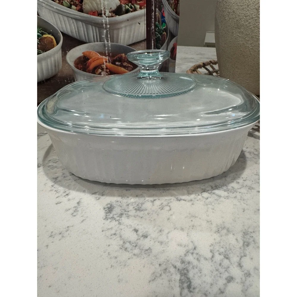 CorningWare French White 9 Piece Bakeware SetStoneware Casserole Dishes WhiteNIB